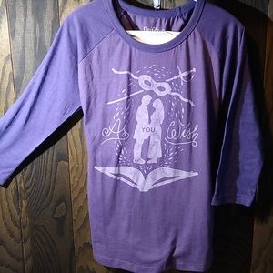 The Princess Bride Purple Raglan 3/4 Sleeve Tee